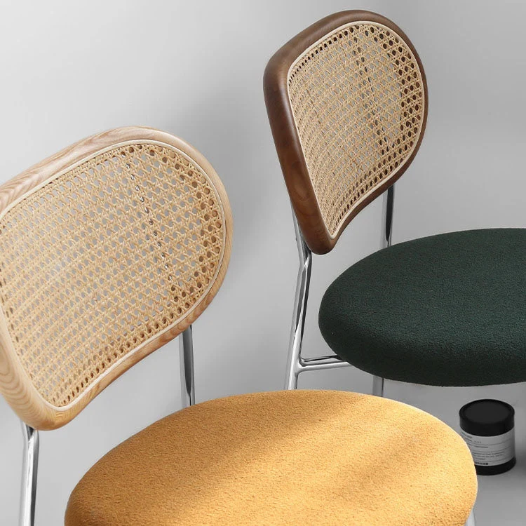 Sedia metallo stile moderno, sedie da pranzo con schienale aperto senza braccioli per cucina Clearhalo