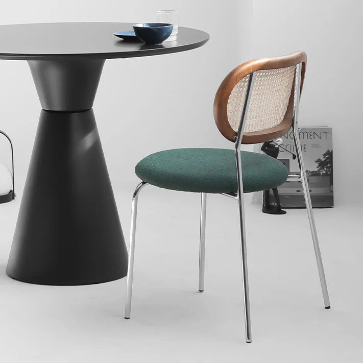 Sedia metallo stile moderno, sedie da pranzo con schienale aperto senza braccioli per cucina Clearhalo