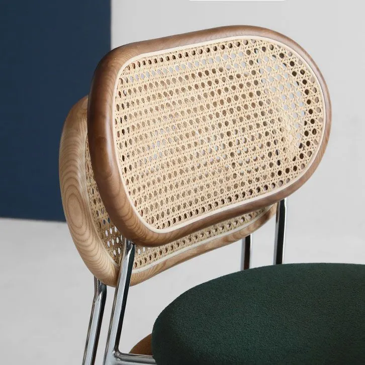 Sedia metallo stile moderno, sedie da pranzo con schienale aperto senza braccioli per cucina Clearhalo