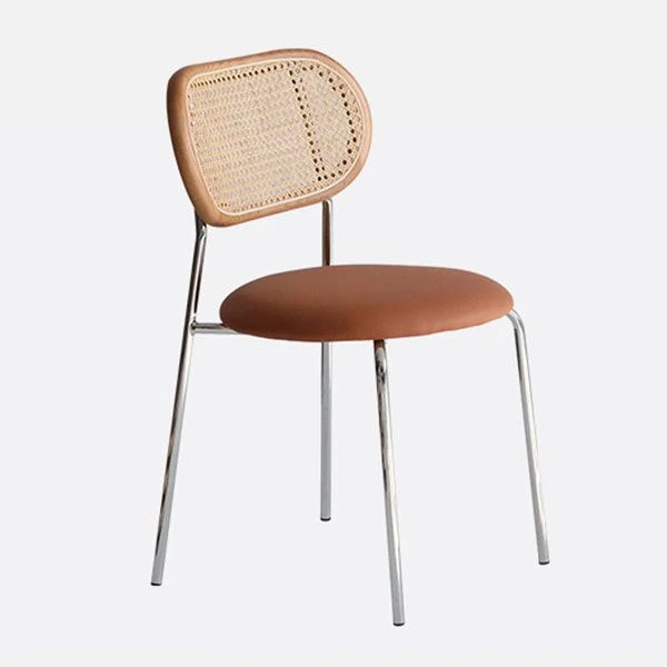 Sedia metallo stile moderno, sedie da pranzo con schienale aperto senza braccioli per cucina Clearhalo