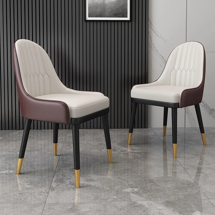 Sedia metallo stile scandinavo per sala da pranzo sedie con schienale Parsons (set di 2) Clearhalo