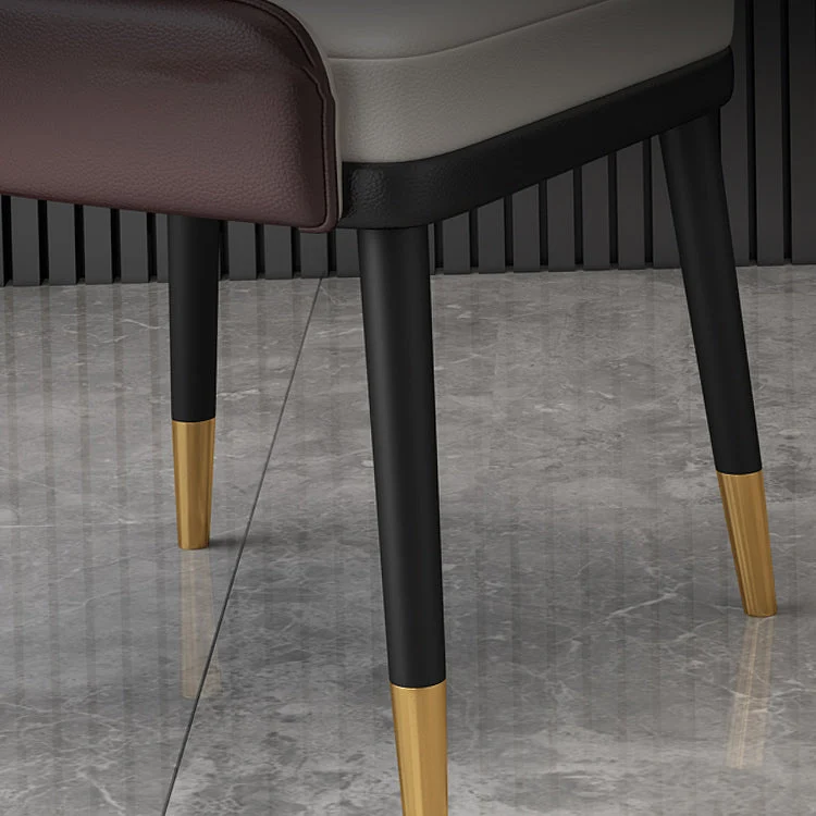 Sedia metallo stile scandinavo per sala da pranzo sedie con schienale Parsons (set di 2) Clearhalo