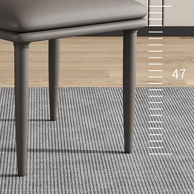 Sedia minimalista con schienale solido senza braccioli per sedia da pranzo pelle da cucina Clearhalo