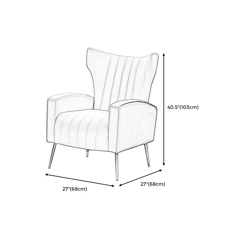 Sedia moderna 26,7" L x 26,7" L x 40,5" H braccioli inclusi Sedia per camera da letto Clearhalo