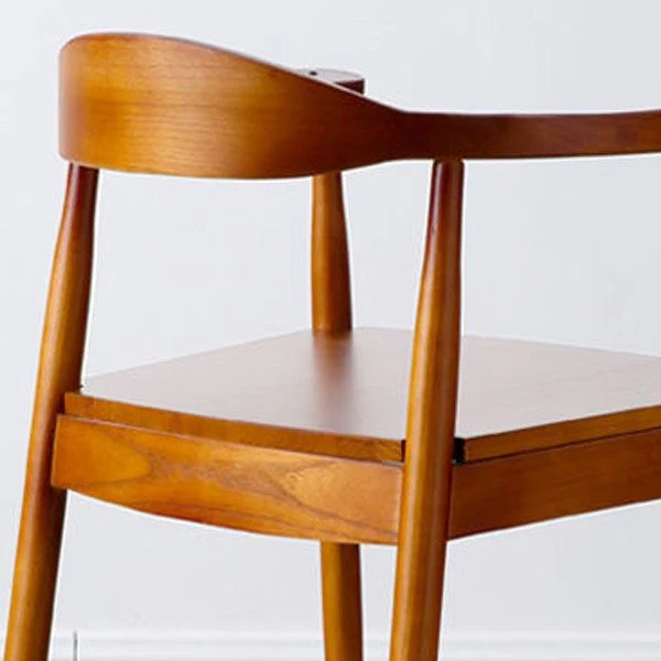 Sedia moderna con braccioli legno con schienale aperto, sedia laterale da pranzo per sala da pranzo 22,8"x19,6"x30" Clearhalo