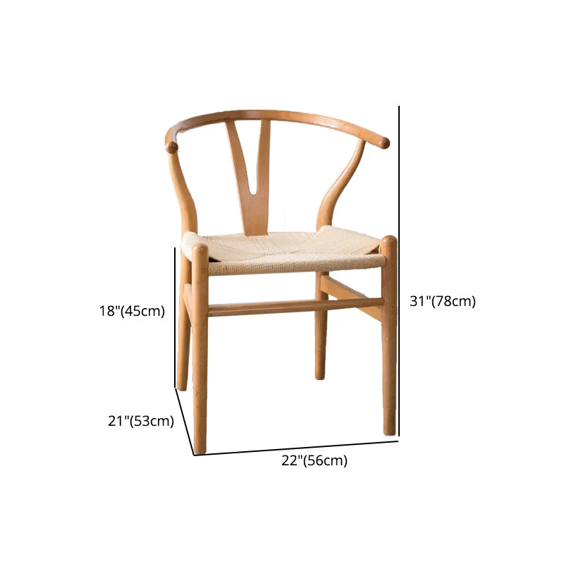 Sedia moderna da cucina e sala da pranzo legno massello. Sedia laterale da pranzo con schienale aperto Clearhalo