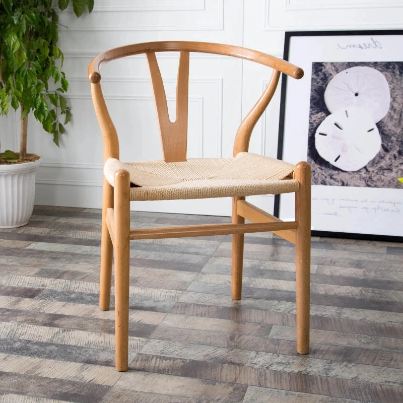 Sedia moderna da cucina e sala da pranzo legno massello. Sedia laterale da pranzo con schienale aperto Clearhalo
