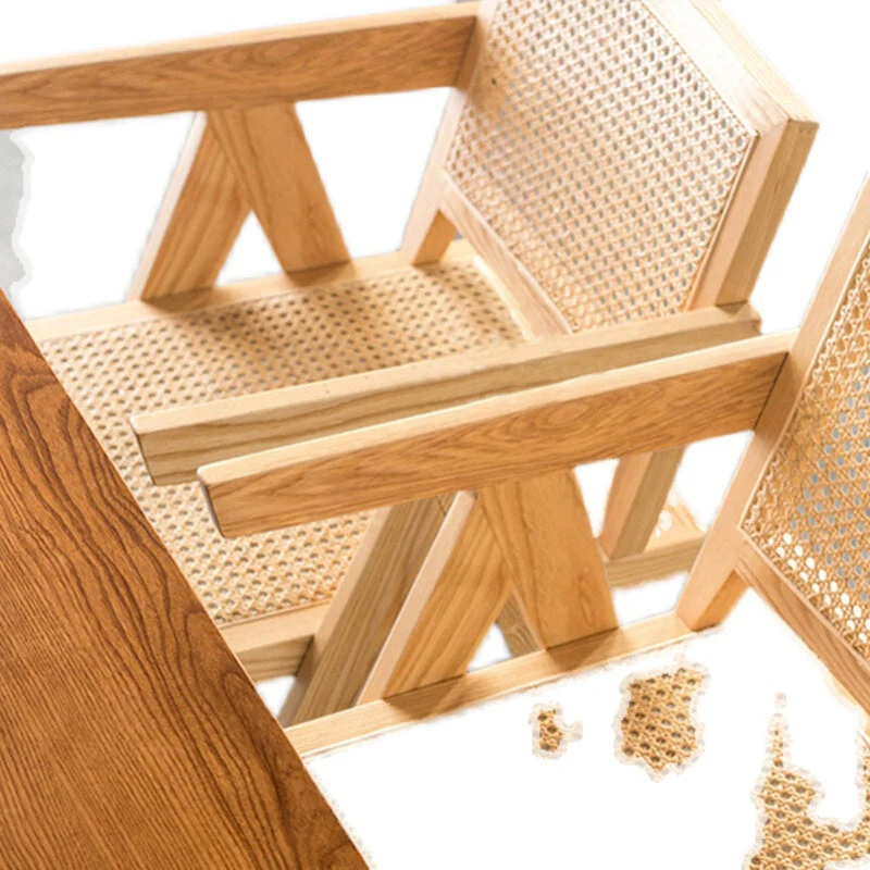 Sedia moderna da cucina e sala da pranzo legno, sedia laterale da pranzo con schienale aperto Clearhalo