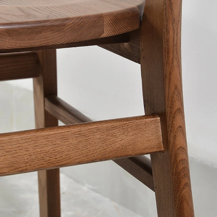 Sedia moderna legno massello con schienale aperto e senza braccioli per sala da pranzo Clearhalo