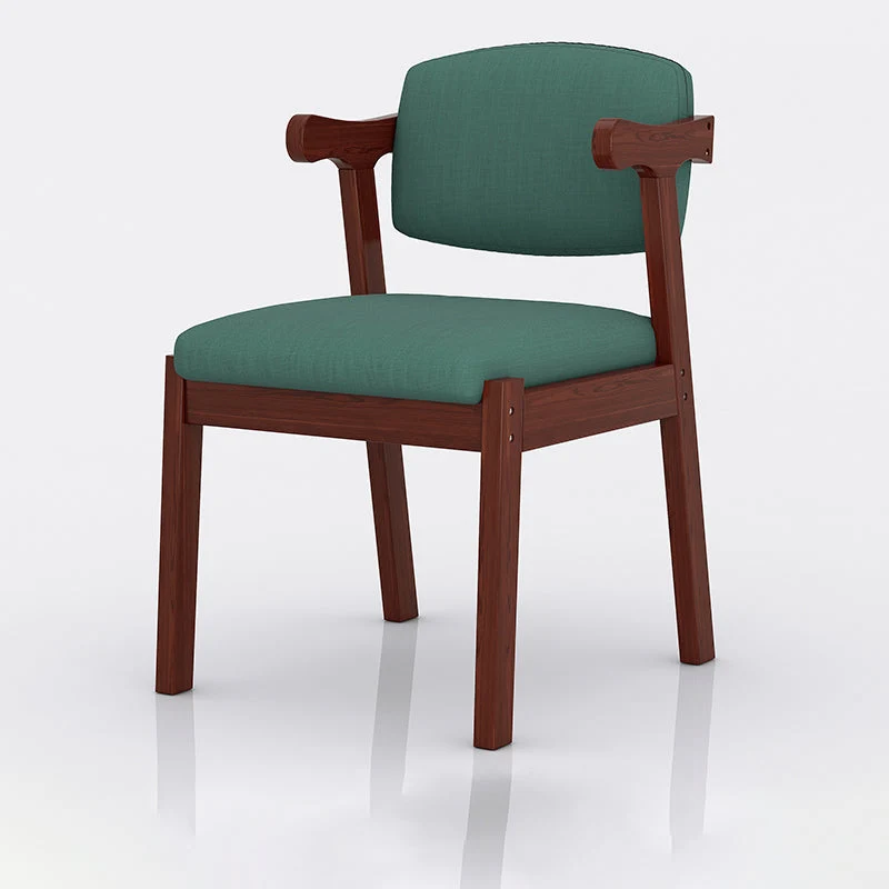 Sedia moderna legno per interni ed esterni Sedia da pranzo laterale imbottita con schienale aperto per la casa Clearhalo