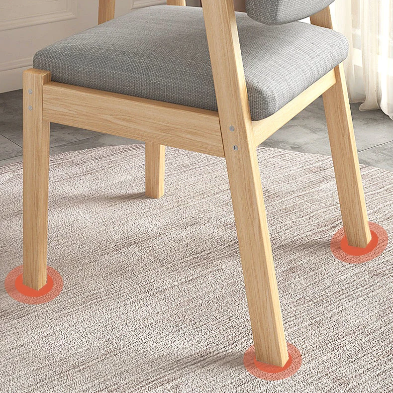 Sedia moderna legno per interni ed esterni Sedia da pranzo laterale imbottita con schienale aperto per la casa Clearhalo