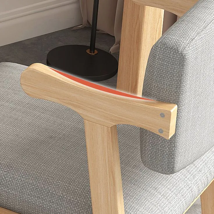 Sedia moderna legno per interni ed esterni Sedia da pranzo laterale imbottita con schienale aperto per la casa Clearhalo