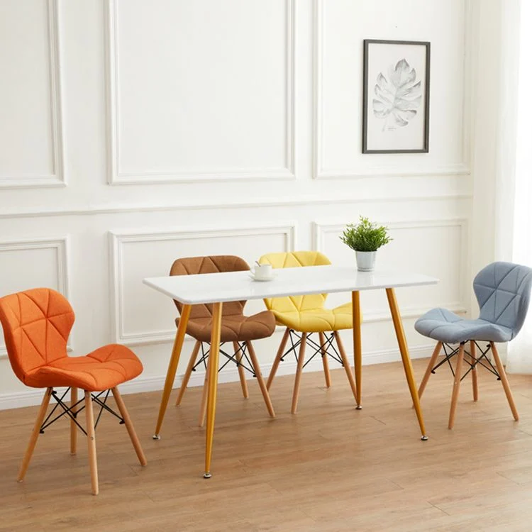 Sedia moderna legno per interni ed esterni per sala da pranzo, sedia laterale senza braccioli con schienale alto Clearhalo