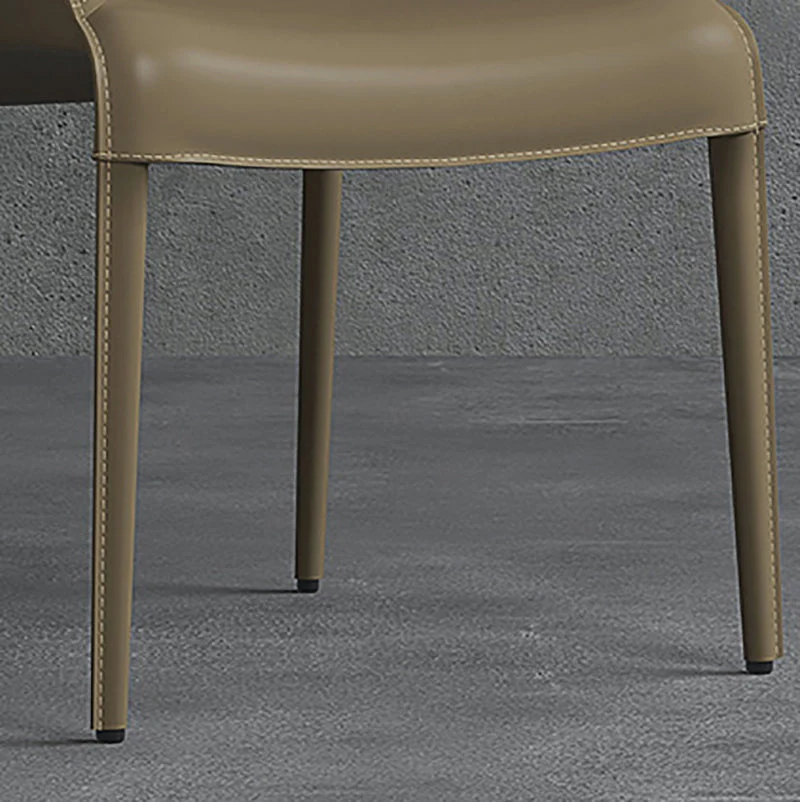 Sedia moderna metallo per interni ed esterni, per sala da pranzo, con schienale solido e bracciolo Clearhalo