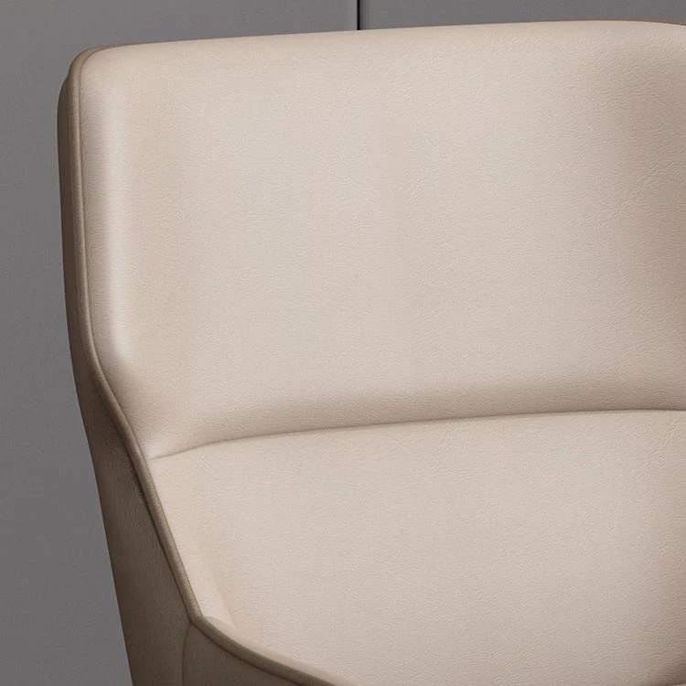 Sedia moderna per ospiti Parsons Sedia curva pelle con finitura opaca per brasserie Clearhalo