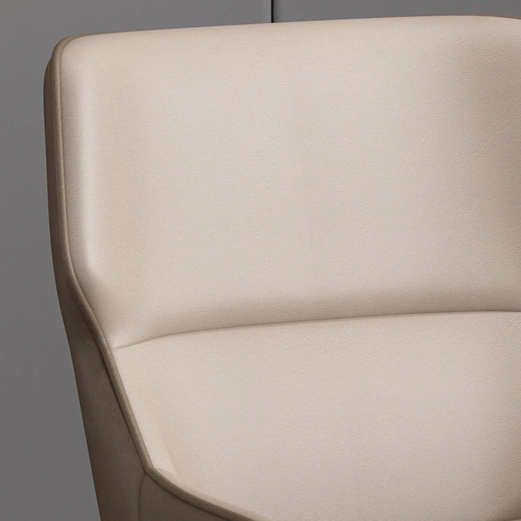 Sedia moderna per ospiti Parsons Sedia curva pelle con finitura opaca per brasserie Clearhalo