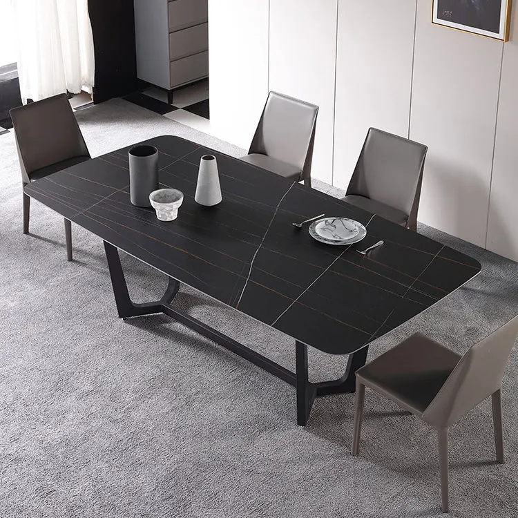 Sedia moderna per sala da pranzo, ecopelle, con schienale massiccio, per interni Clearhalo