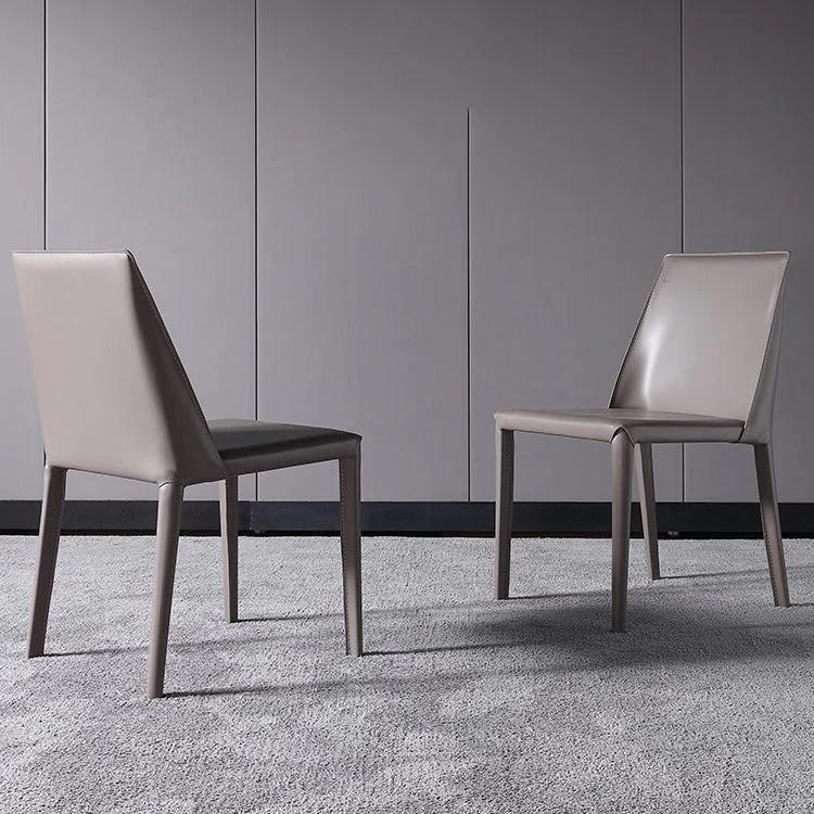 Sedia moderna per sala da pranzo, ecopelle, con schienale massiccio, per interni Clearhalo