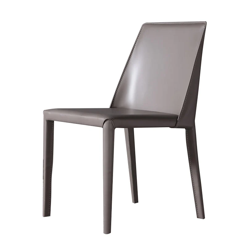 Sedia moderna per sala da pranzo, ecopelle, con schienale massiccio, per interni Clearhalo