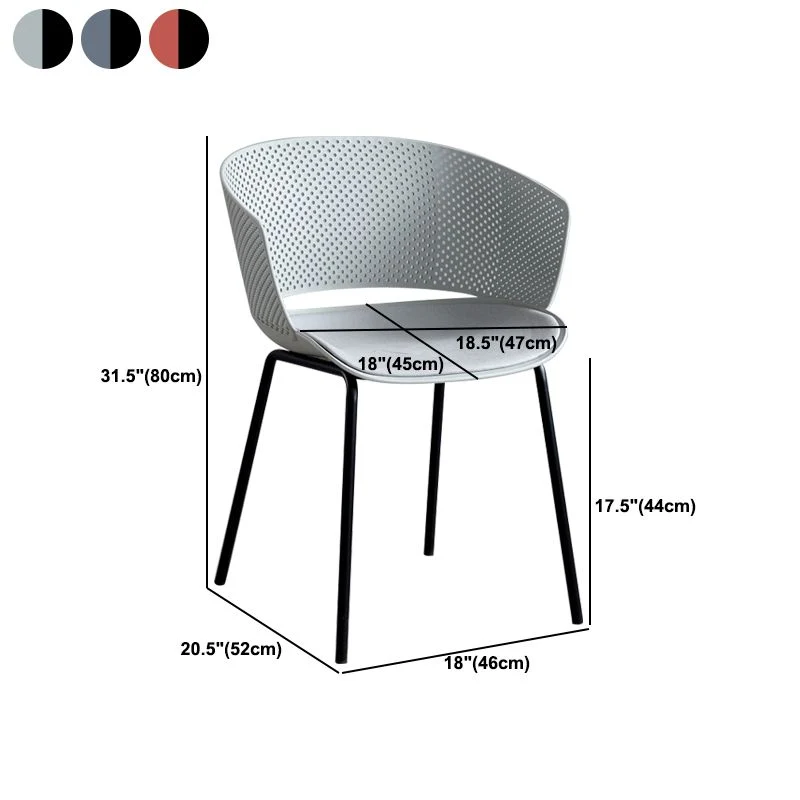 Sedia moderna plastica Parsons Chair con finitura opaca per interni Clearhalo