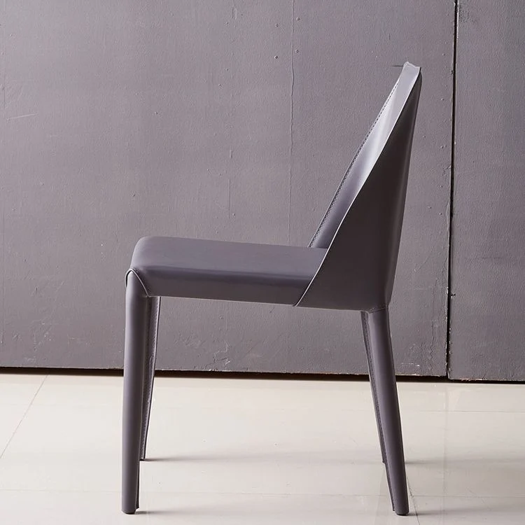Sedia moderna da pranzo senza braccioli per cucina con gambe metallo Clearhalo