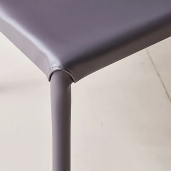 Sedia moderna da pranzo senza braccioli per cucina con gambe metallo Clearhalo