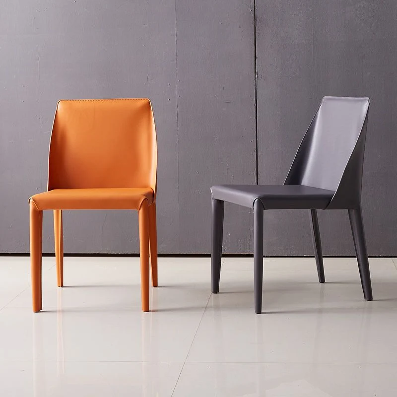 Sedia moderna da pranzo senza braccioli per cucina con gambe metallo Clearhalo