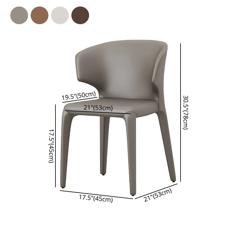 Sedia moderna da sala da pranzo pelle con braccioli con schienale alto per uso domestico (set di 2) Clearhalo