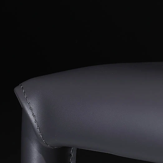 Sedia moderna da sala da pranzo pelle, sedia laterale metallo senza braccioli per uso domestico Clearhalo
