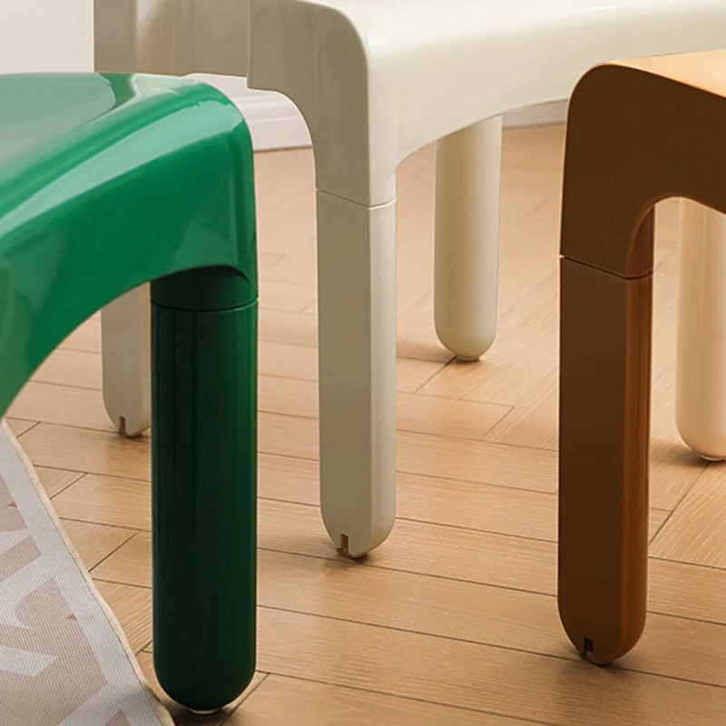 Sedia moderna senza braccioli con schienale aperto plastica per sala da pranzo Clearhalo