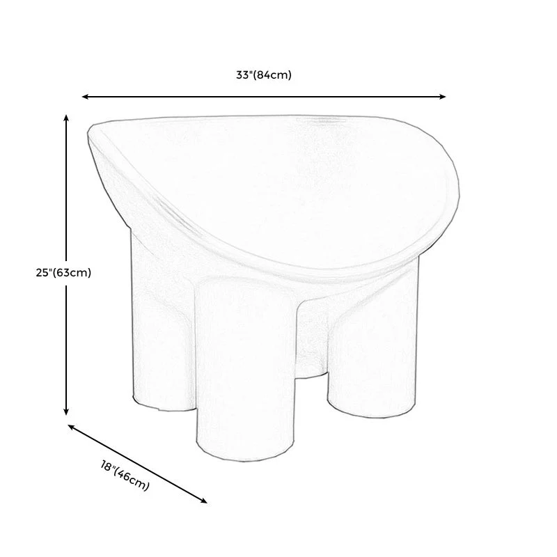 Sedia Papasan quattro gambe Sedia con accenti senza braccioli e schienale fisso per la sala da pranzo Clearhalo