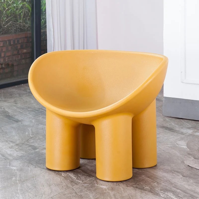 Sedia Papasan quattro gambe Sedia con accenti senza braccioli e schienale fisso per la sala da pranzo Clearhalo
