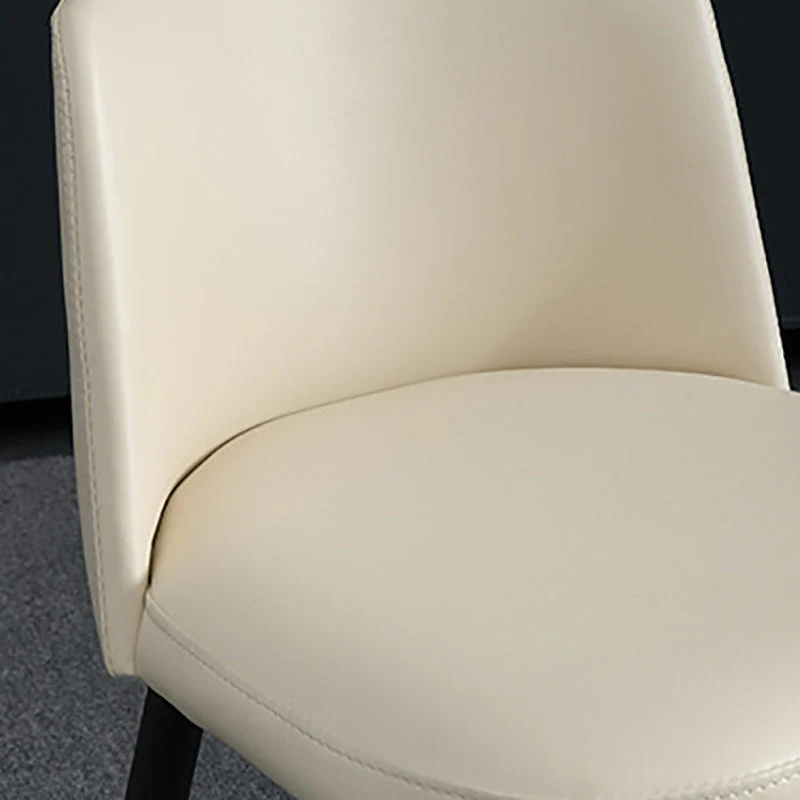 Sedia Parsons Chair metallo stile moderno imbottita con gambe nere Clearhalo