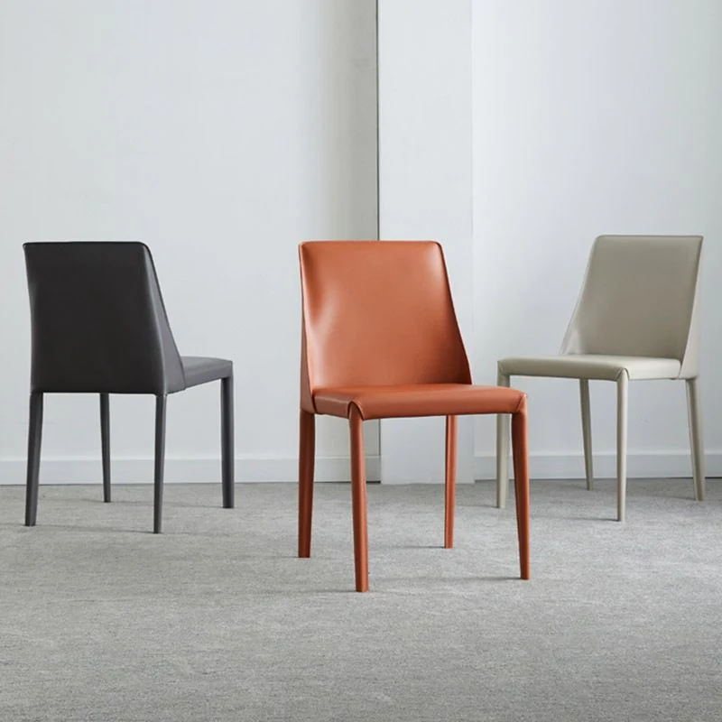 Sedia Parsons Chair pelle moderna contemporanea per interni ed esterni Clearhalo