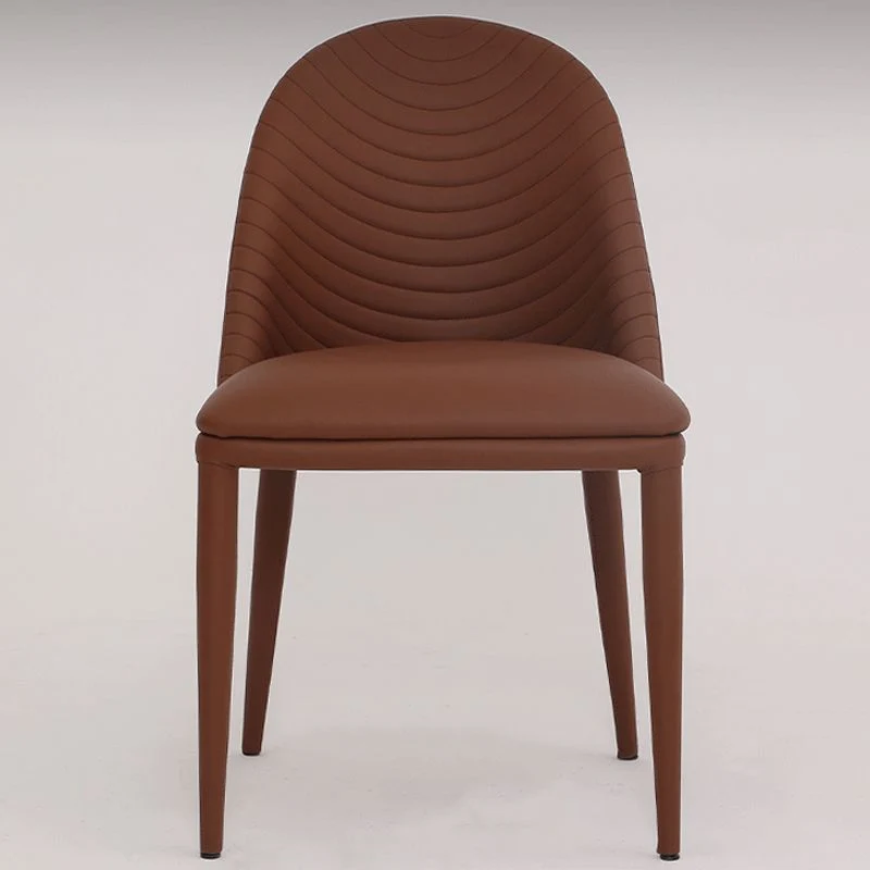 Sedia Parsons contemporanea ecopelle da cucina, sedia da pranzo senza braccioli Clearhalo