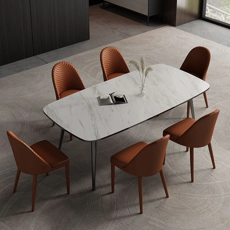 Sedia Parsons contemporanea ecopelle da cucina, sedia da pranzo senza braccioli Clearhalo