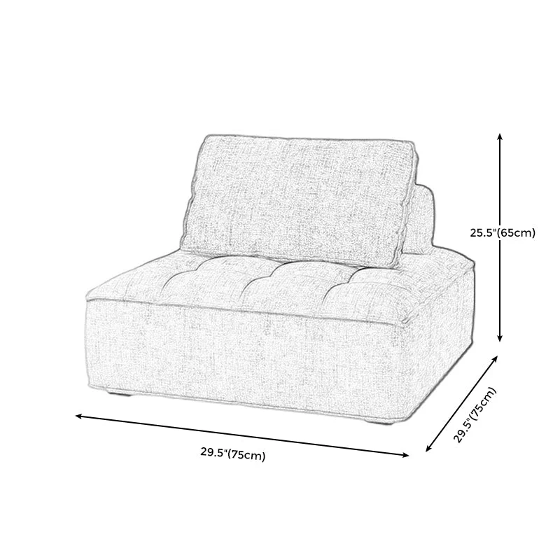 Sedia Parsons ecopelle con cuscini rimovibili Sedia senza braccioli per soggiorno Clearhalo