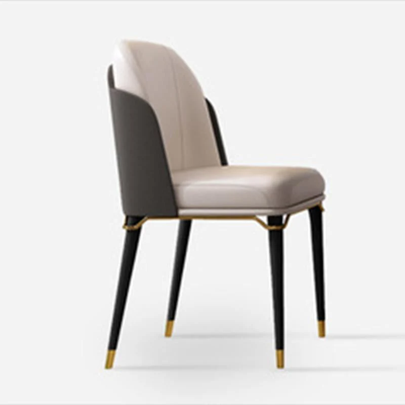 Sedia Parsons ecopelle stile glamour con gambe legno per cucina Clearhalo