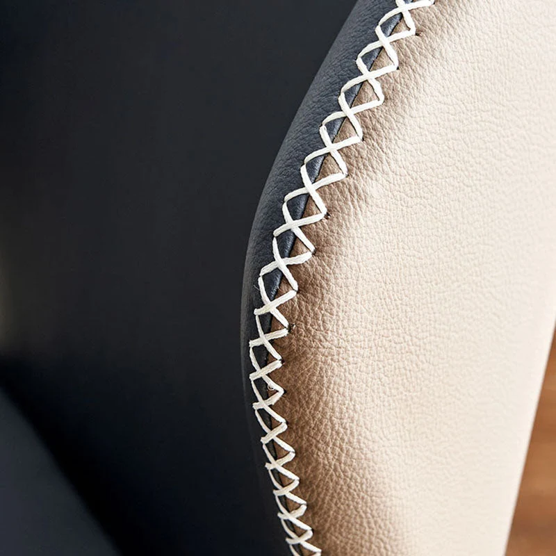 Sedia Parsons industriale Wingback senza braccioli per sedie da pranzo ecopelle da cucina Clearhalo