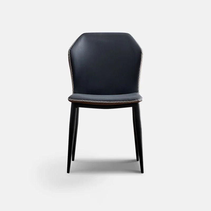 Sedia Parsons industriale Wingback senza braccioli per sedie da pranzo ecopelle da cucina Clearhalo
