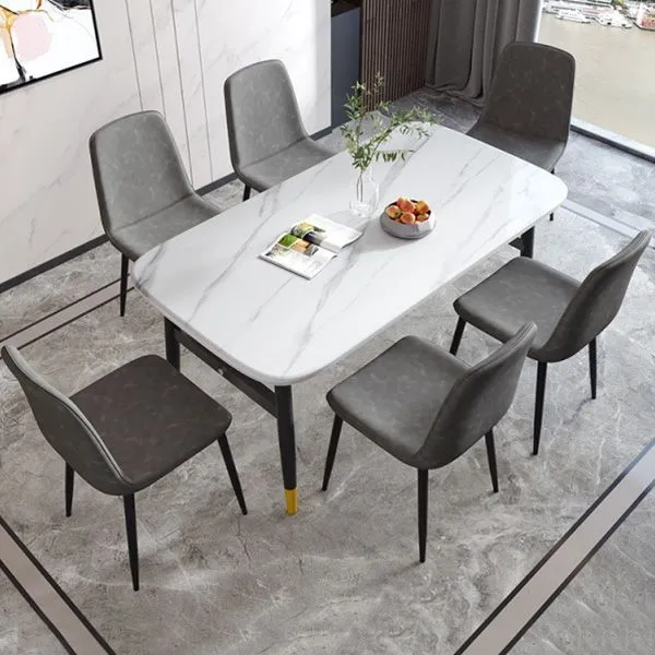 Sedia Parsons laterale per sala da pranzo, sedia da cucina moderna e contemporanea metallo Clearhalo