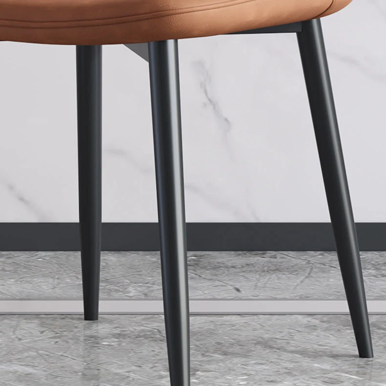 Sedia Parsons laterale per sala da pranzo, sedia da cucina moderna e contemporanea metallo Clearhalo