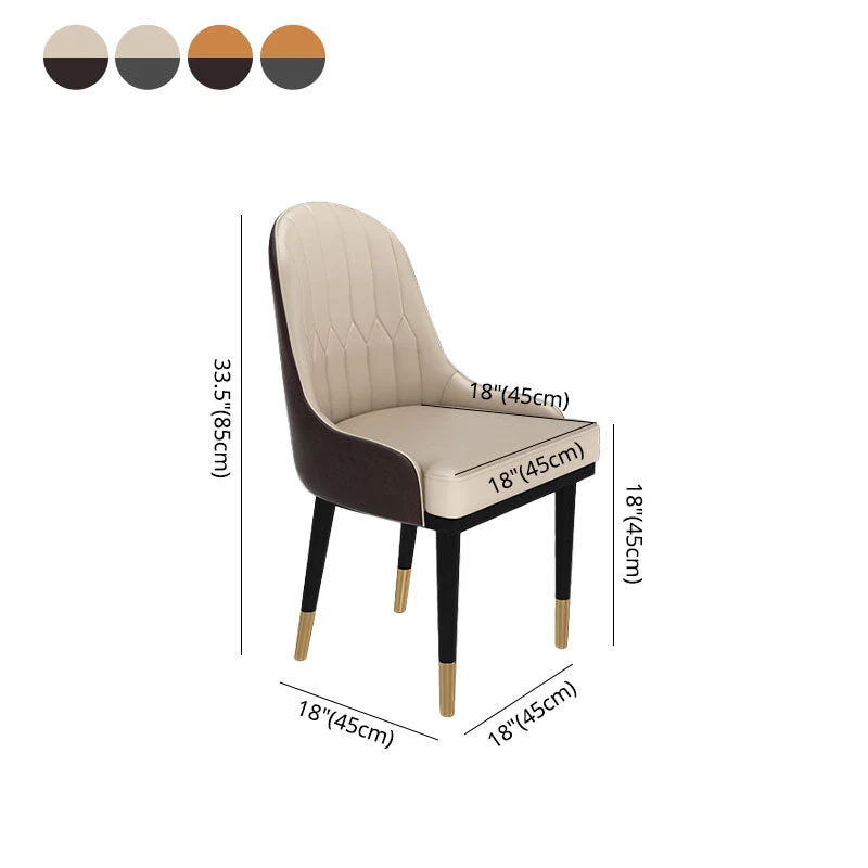 Sedia Parsons senza braccioli per sala da pranzo metallo glamour per uso ristorante Clearhalo