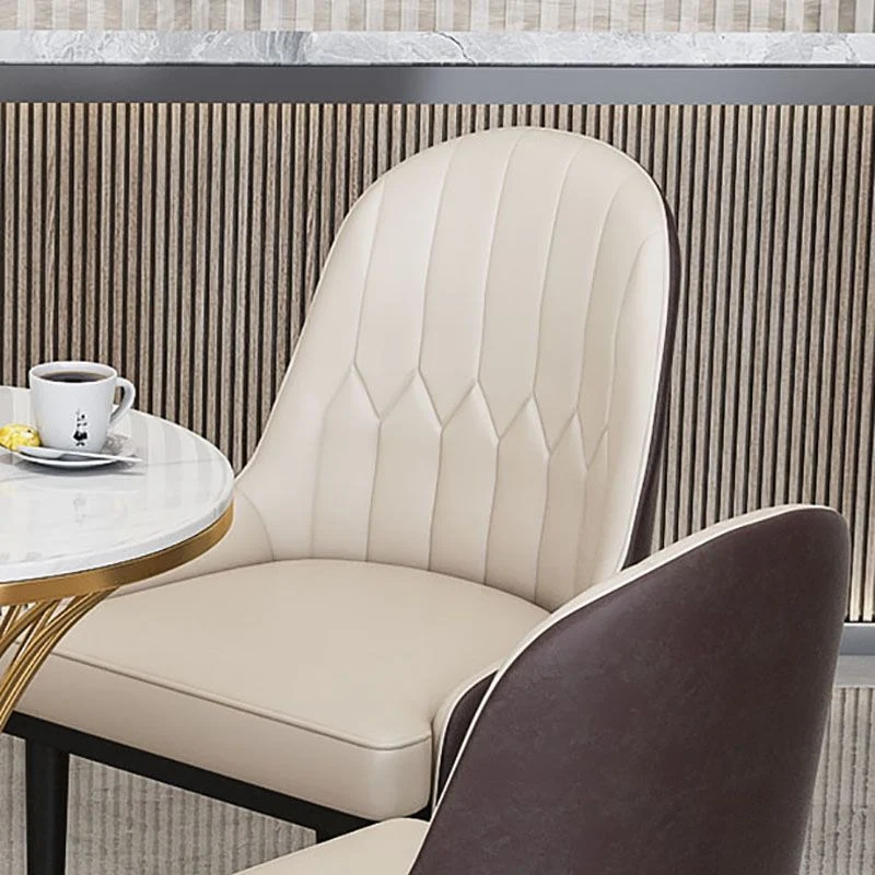 Sedia Parsons senza braccioli per sala da pranzo metallo glamour per uso ristorante Clearhalo