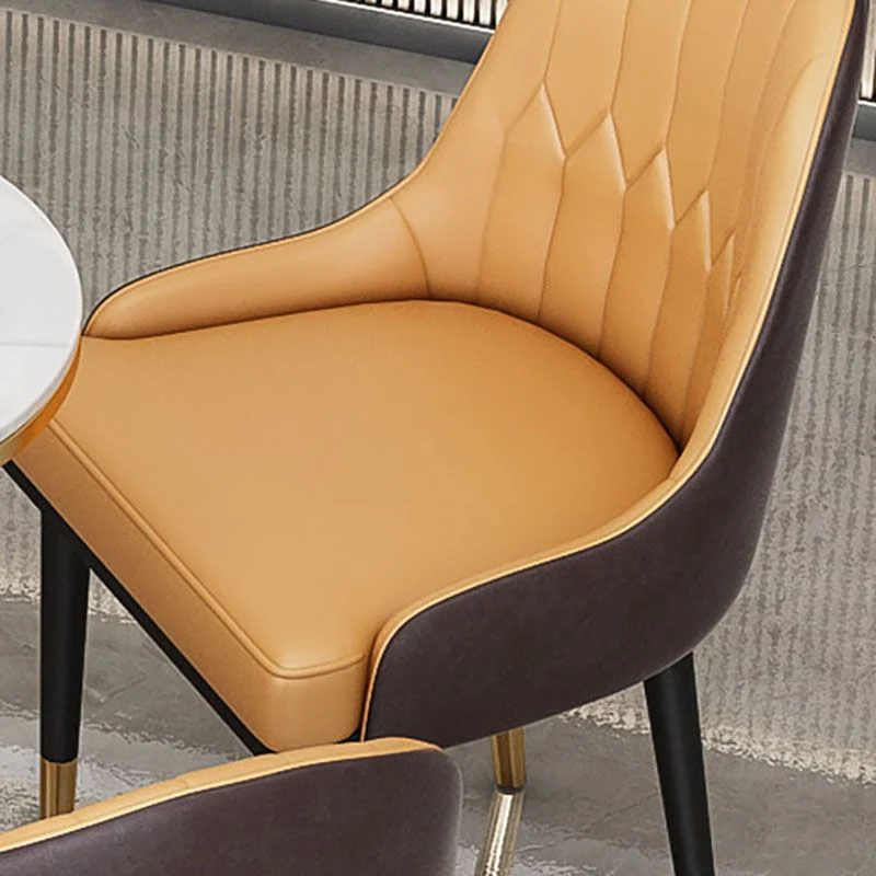 Sedia Parsons senza braccioli per sala da pranzo metallo glamour per uso ristorante Clearhalo