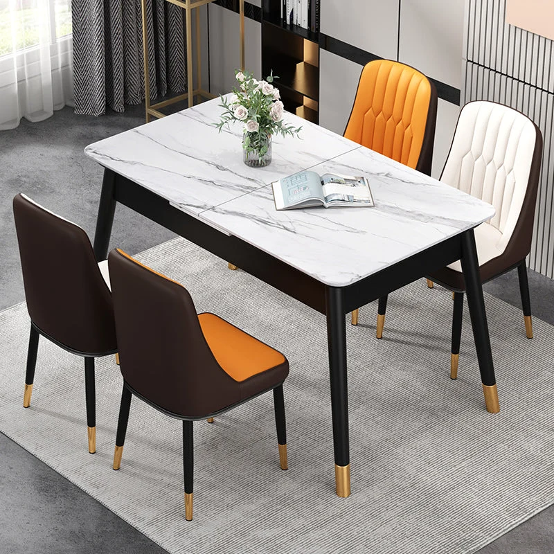 Sedia Parsons stile moderno Sedie pelle PU per sala da pranzo Clearhalo