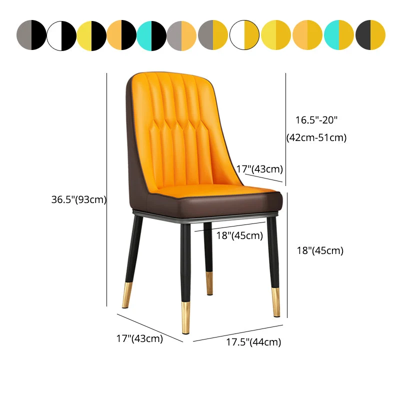 Sedia Parsons stile moderno Sedie pelle PU per sala da pranzo Clearhalo