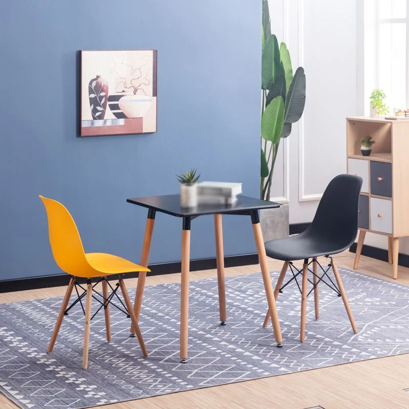 Sedia per sala da pranzo da cucina scandinava legno. Sedia laterale con schienale aperto Clearhalo