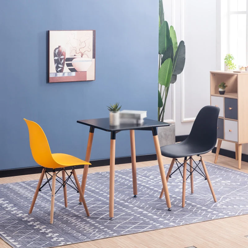 Sedia per sala da pranzo da cucina scandinava legno. Sedia laterale con schienale aperto Clearhalo