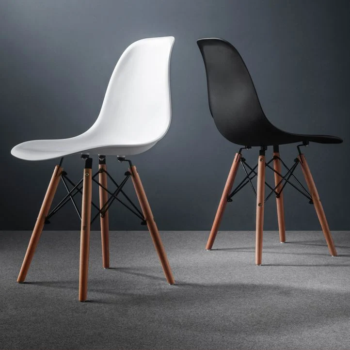 Sedia per sala da pranzo da cucina scandinava legno. Sedia laterale con schienale aperto Clearhalo